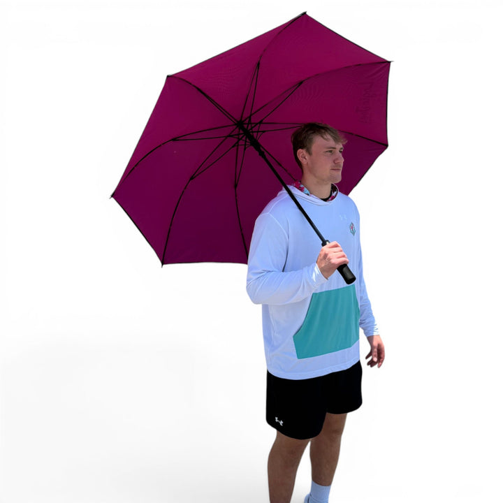 60" Golf Umbrella | Oversized Black &amp; Pink Golf Umbrella