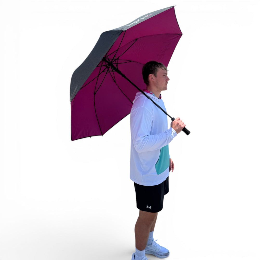60" Golf Umbrella | Oversized Black &amp; Pink Golf Umbrella