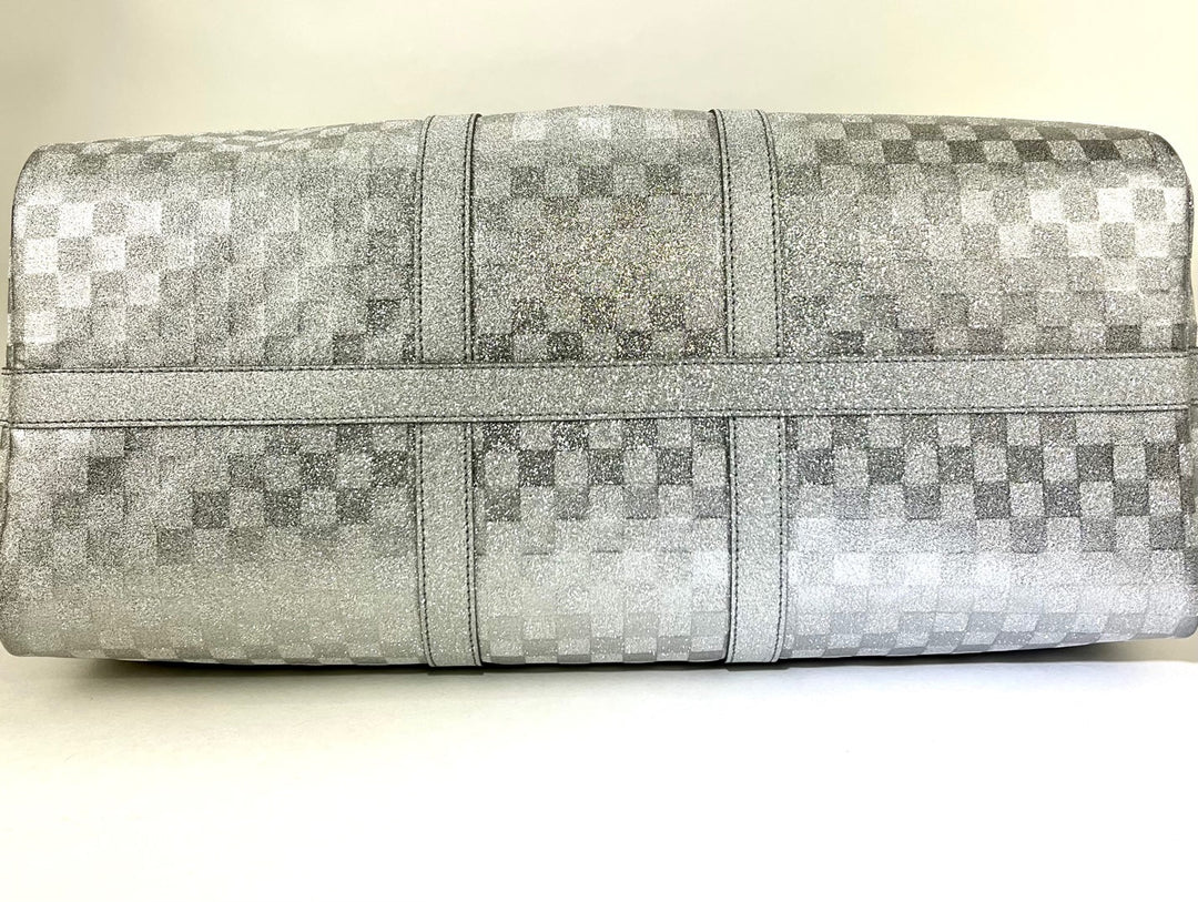 Louis Vuitton Keepall Bandoulière 50B silver glitter Damier duffle bag – STORE 7994