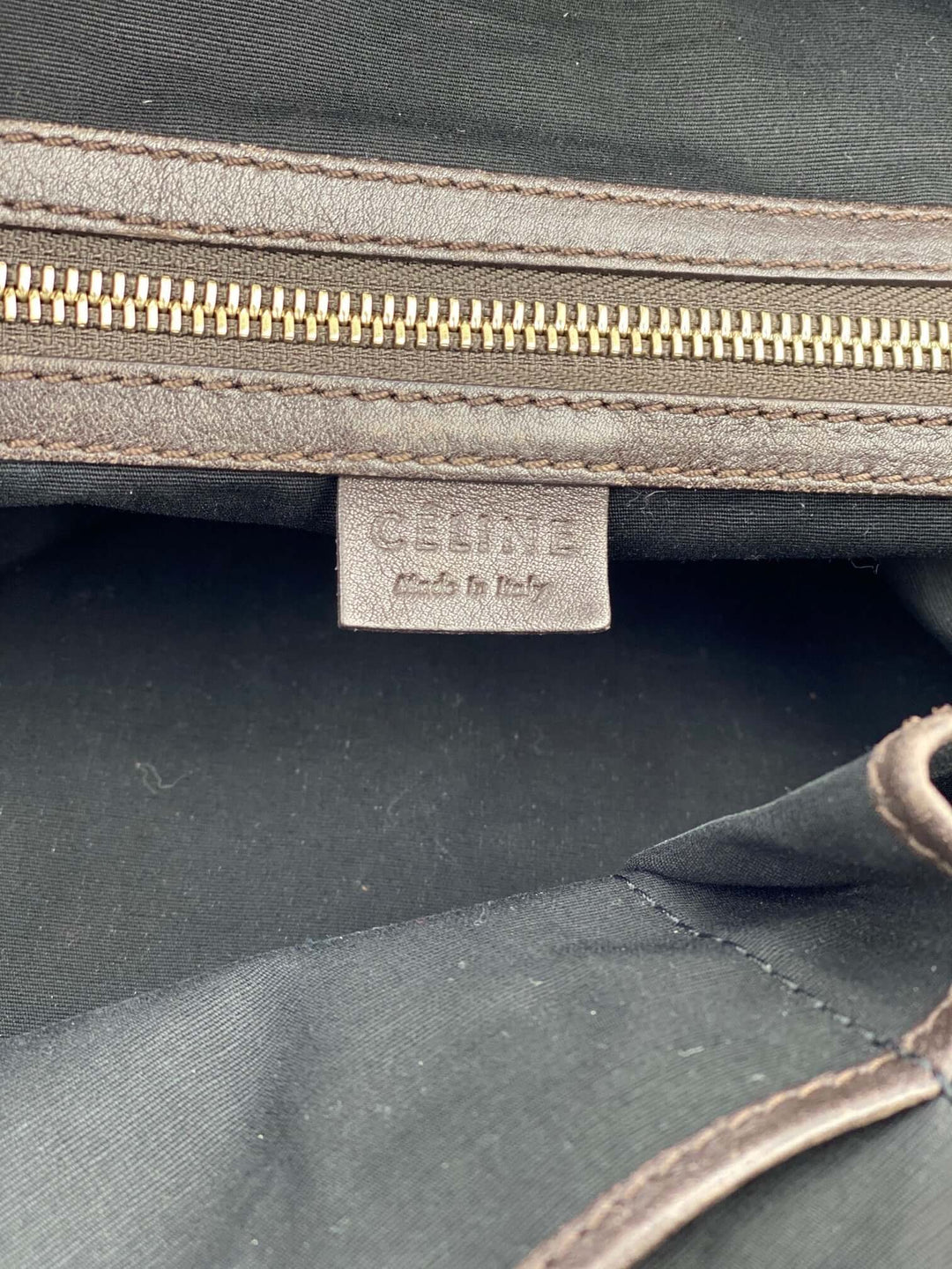 Celine Black Leather Handle Bag Vintage Briefcase messenger Bag