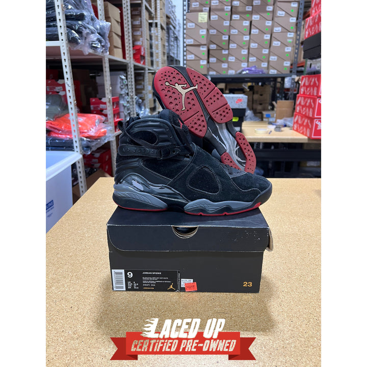 PRE OWNED Air Jordan Retro 8 "Black Cement” (Replacement box)