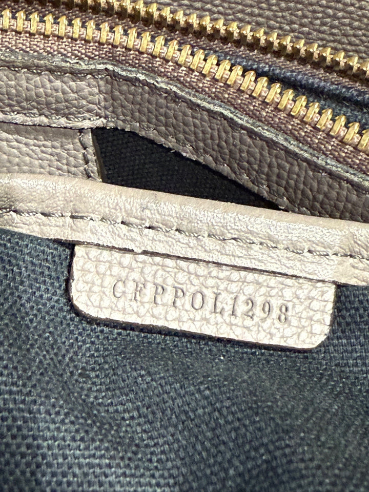 Burberry Banner House Check Leather Canvas Medium Hand Shoulder Bag