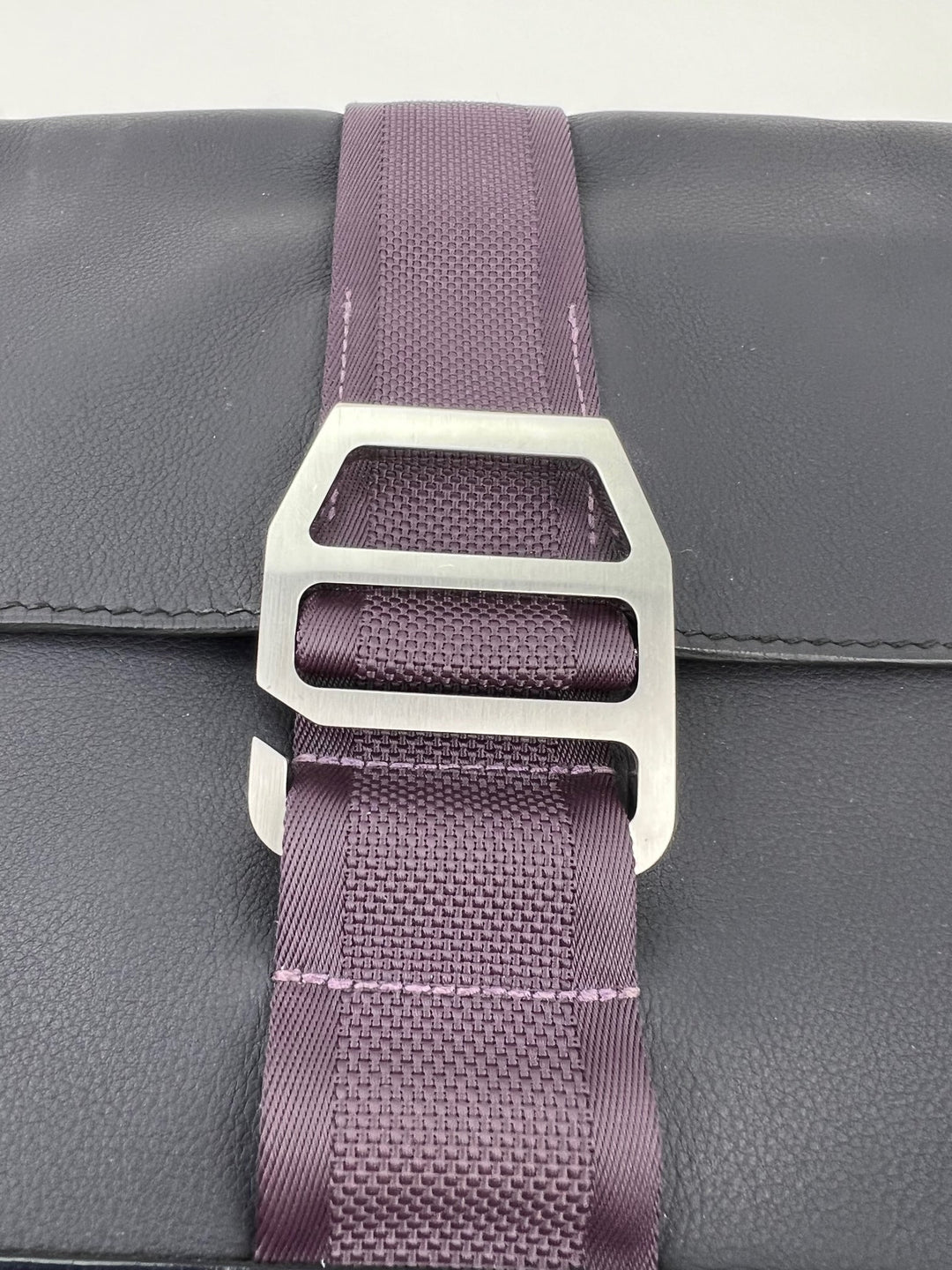 HERMÈS Messenger Cityslide Pouch Evercolor Leather Indigo Blue Clutch Preowned