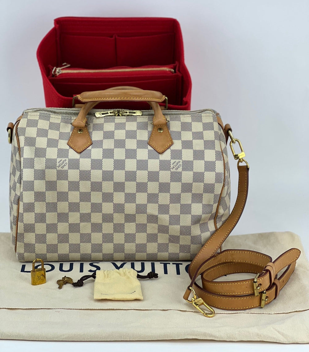 Louis Vuitton Speedy Bandoulière 30 Damier Azur preowned handbag – STORE 7994