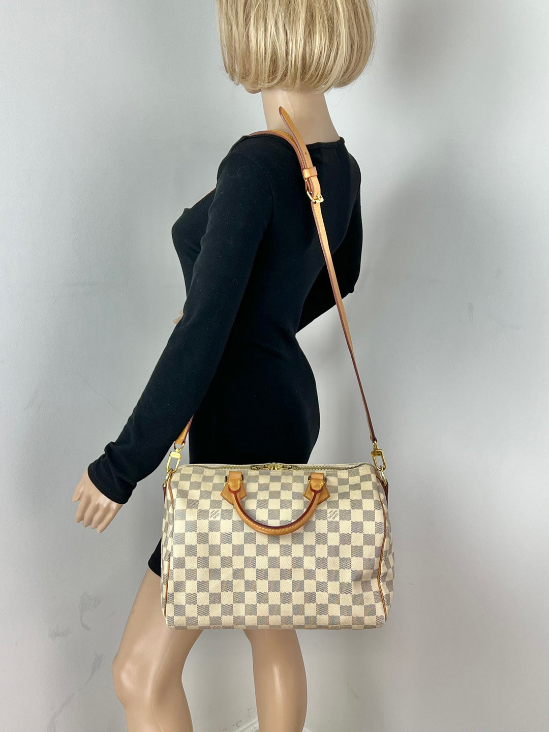Louis Vuitton Speedy Bandoulière 30 Damier Azur preowned handbag – STORE 7994
