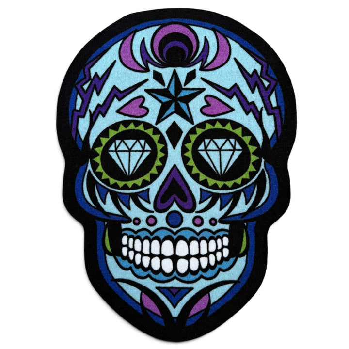 Blue Sugar Skull | Golf Shop Mat Rug | Golf Accessory