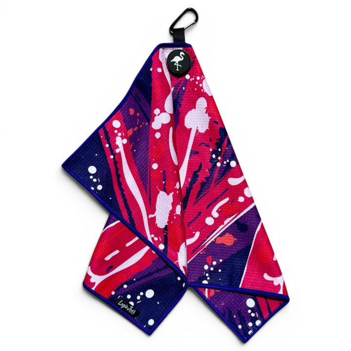 Galaxy Drip Golf Towel | 24” x 16” Microfiber Towel | Magnetic Clip &amp; Carabiner | Premium Golf Accessory