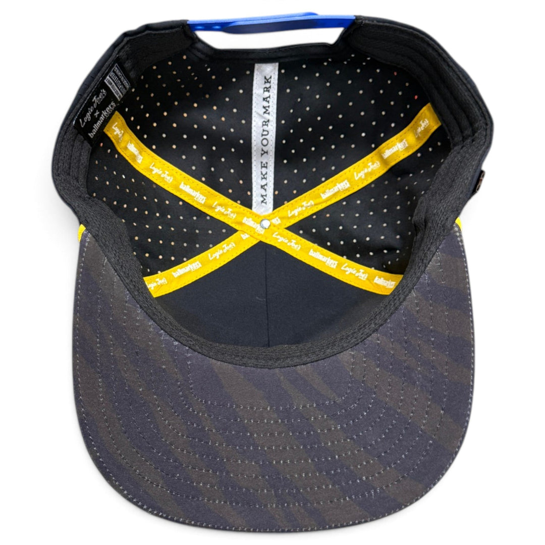 Saintly Tiger Golf Hat | Snapback Cap | Built-in Magnetic Ball Marker Holder + Marker Included | Adjustable White Tiger
