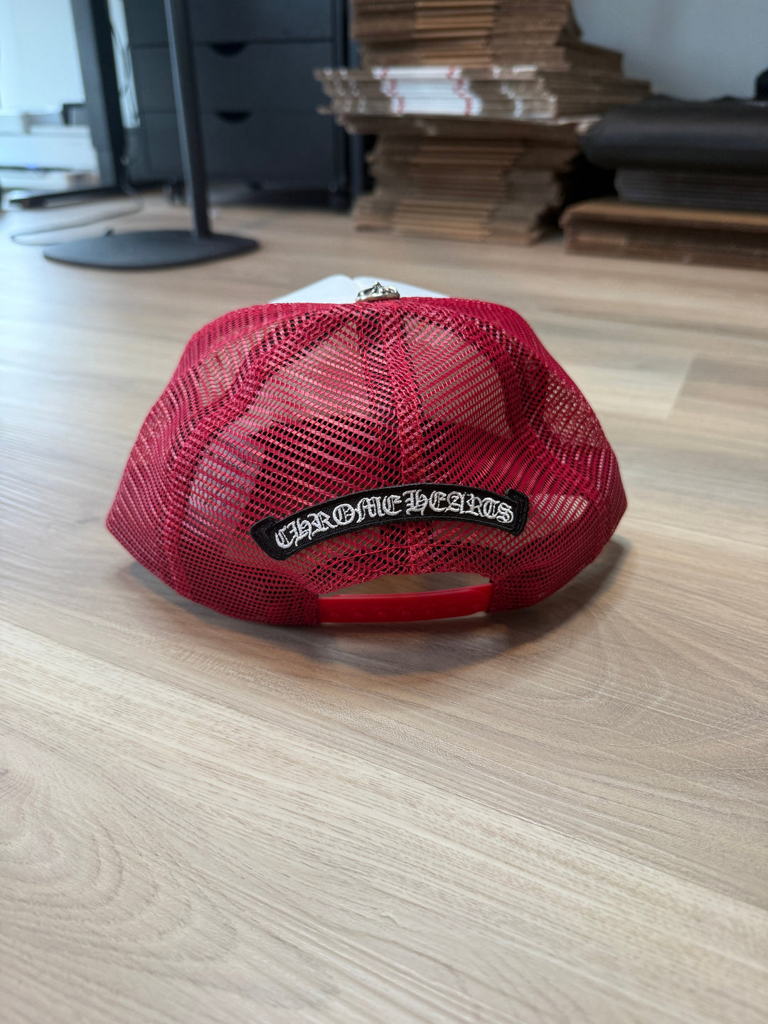 Chrome Hearts King Taco Cross Trucker Hat Red