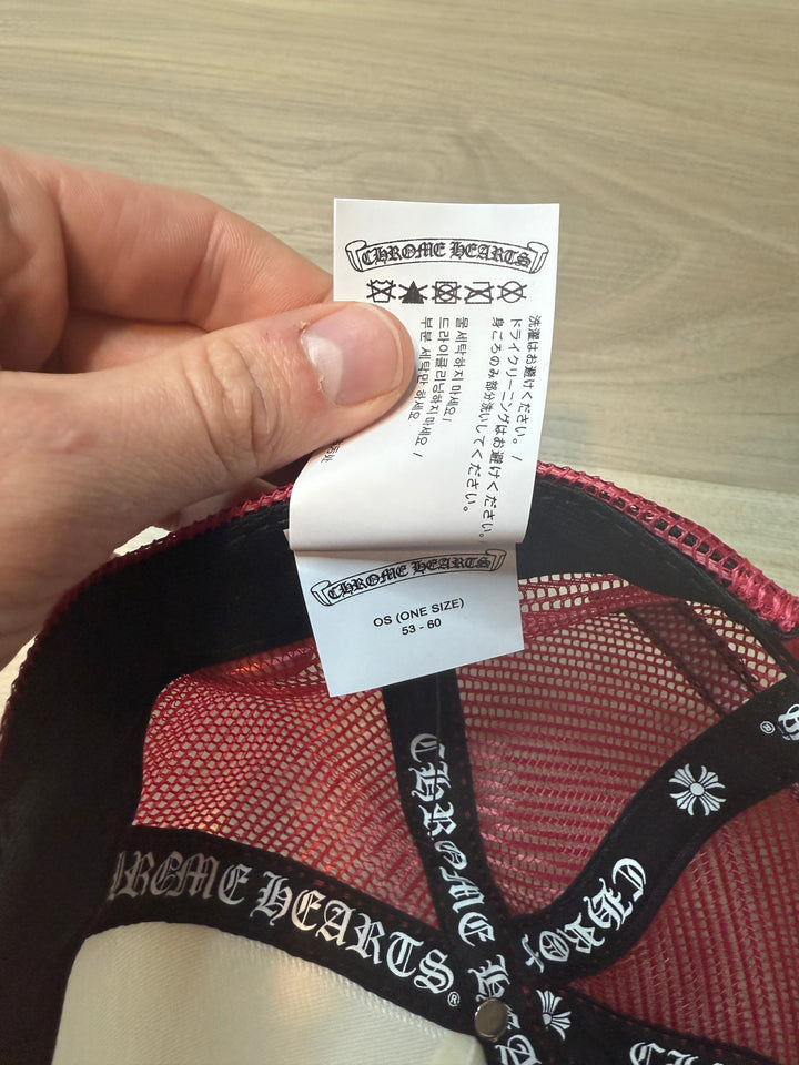 Chrome Hearts King Taco Cross Trucker Hat Red