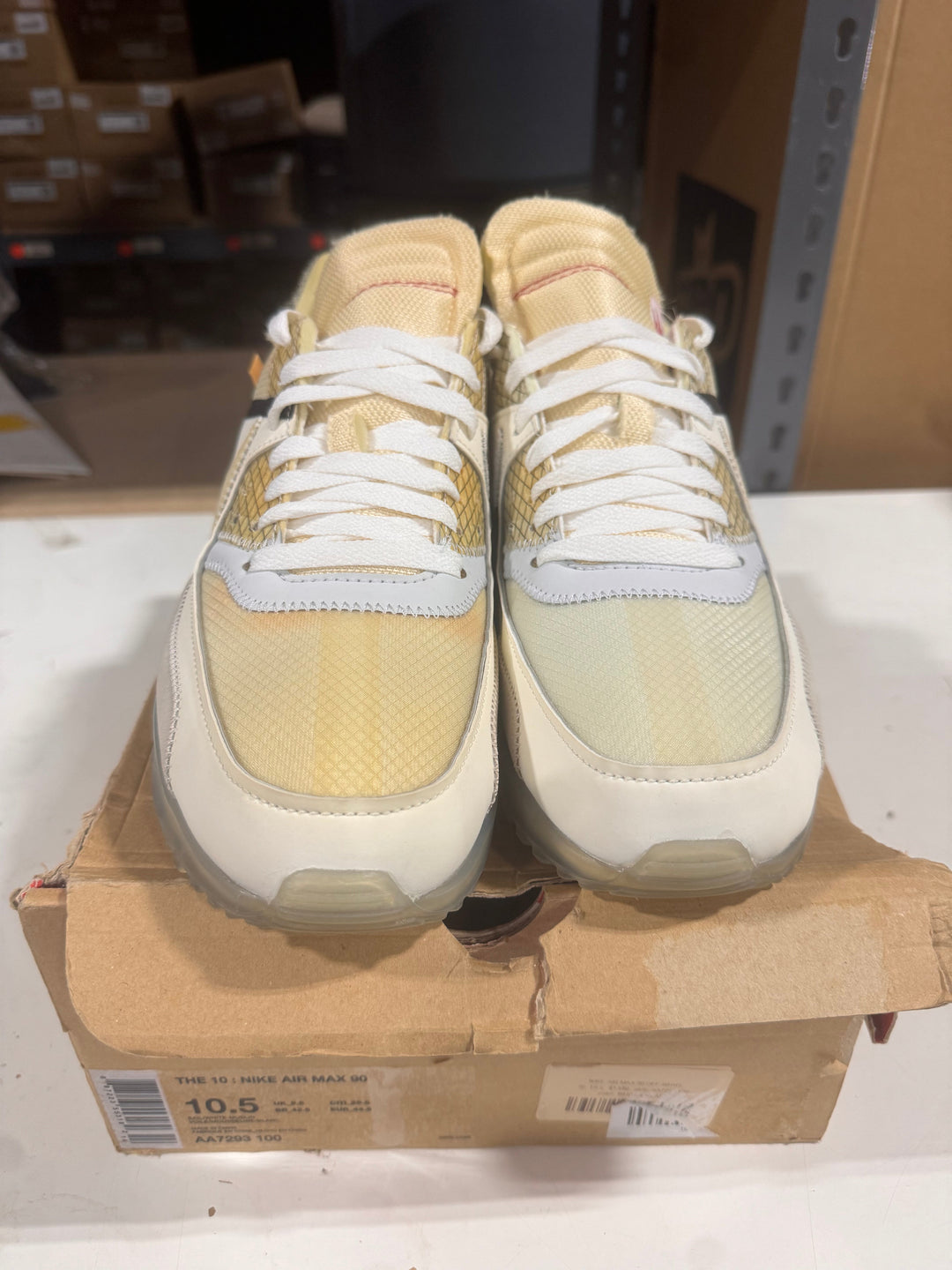 PRE OWNED Nike Air Max 90 Off-White (White/Grey) *CONDITIONAL Mismatch*