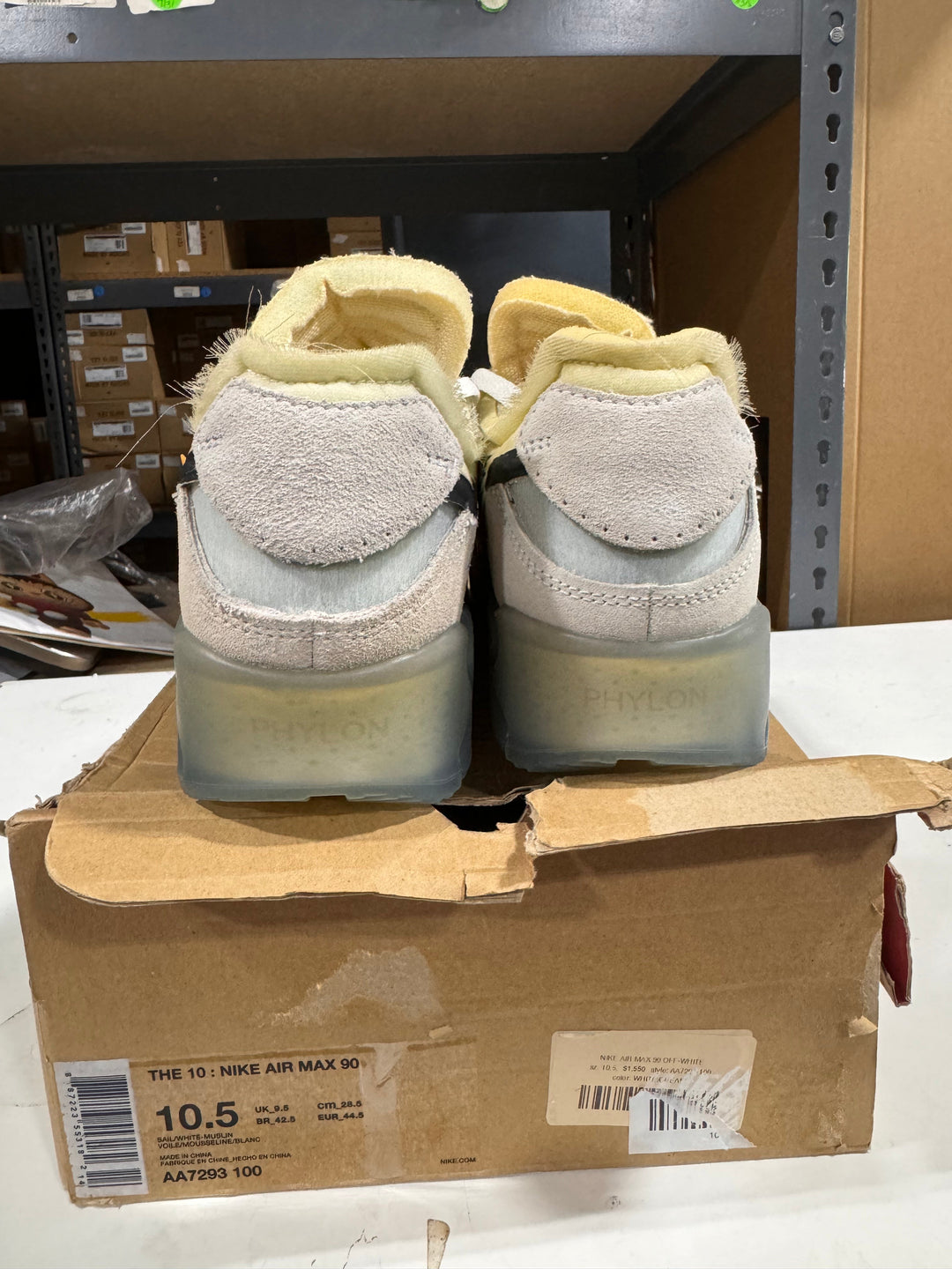 PRE OWNED Nike Air Max 90 Off-White (White/Grey) *CONDITIONAL Mismatch*