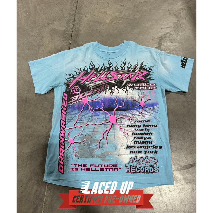 PRE OWNED Hellstar Studios Neuron Tour Light Blue Tee