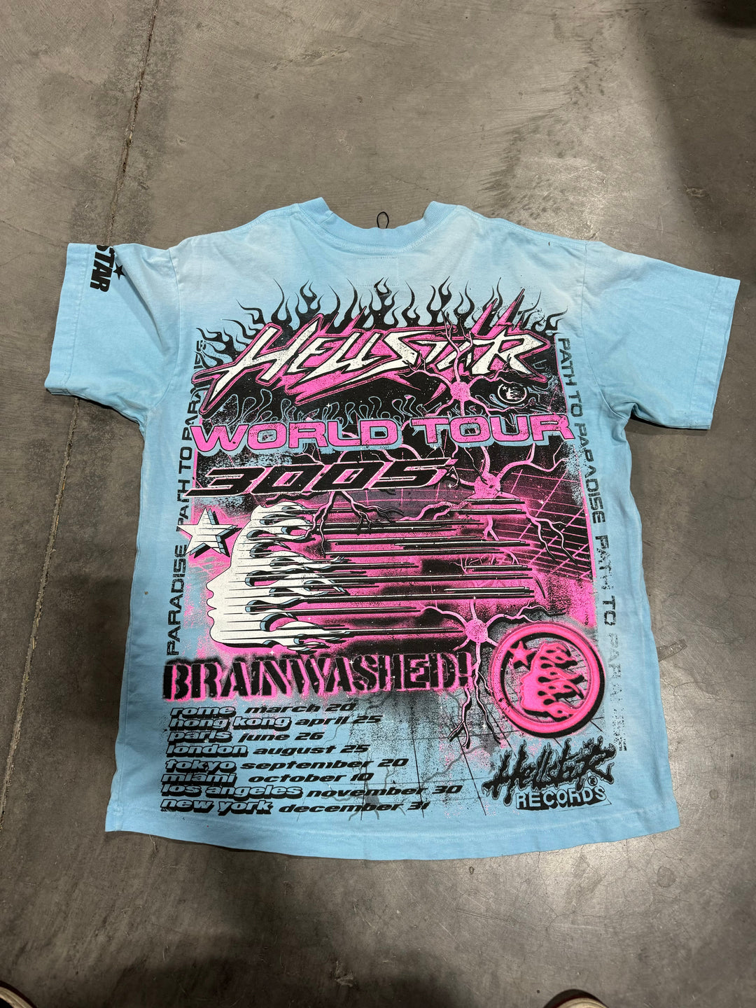 PRE OWNED Hellstar Studios Neuron Tour Light Blue Tee