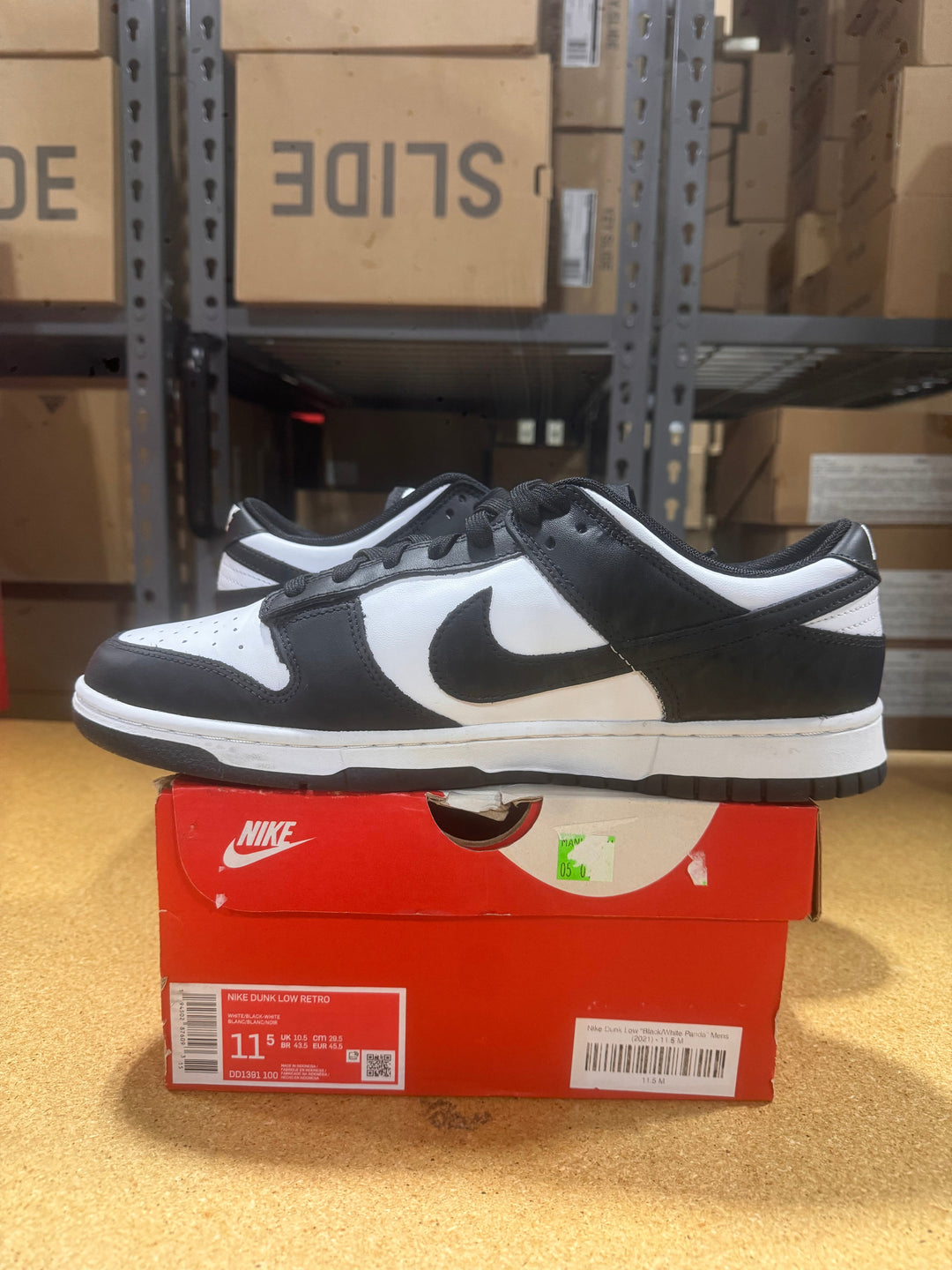 PRE OWNED Nike Dunk Low Retro White Black Panda (2021) *Conditional*