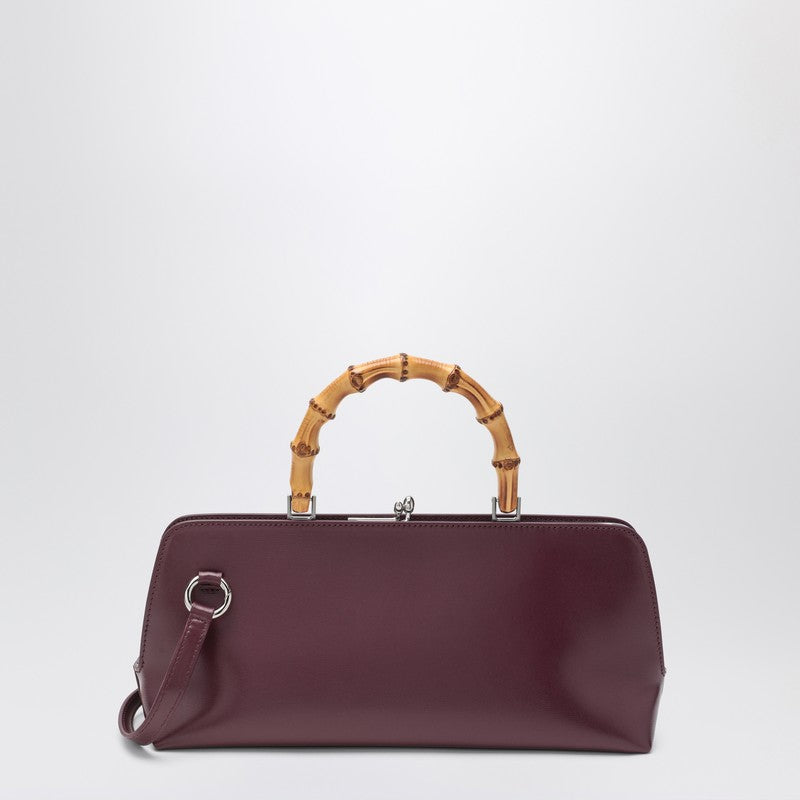 Jil Sander Small Goji Bamboo Bag In Burgundy Women