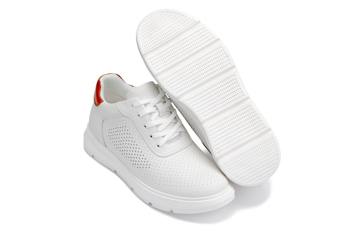 CALTO - J1581  - 2.6 Inches Taller (White) - Lightweight Casual Walkers