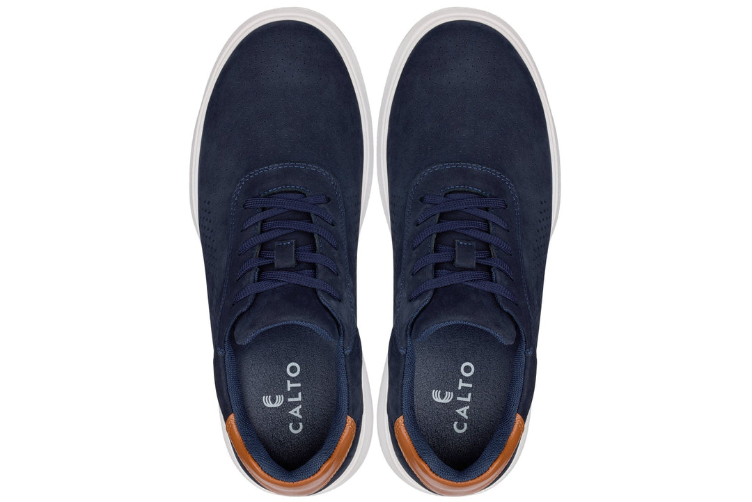 CALTO - J1582  - 2.6 Inches Taller (Navy) - Lightweight Casual Walkers