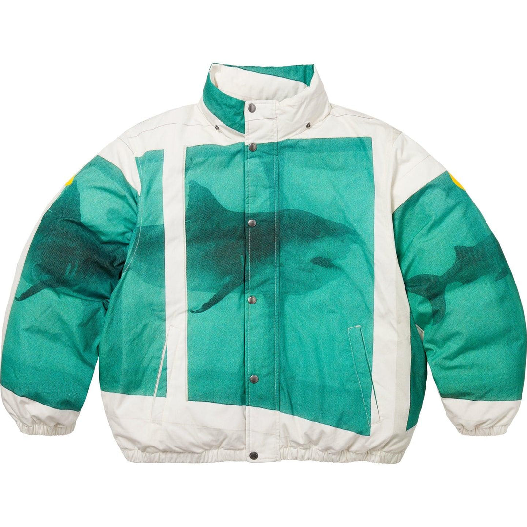 Supreme Damien Hirst Shark Down Puffer Jacket White