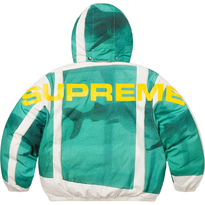 Supreme Damien Hirst Shark Down Puffer Jacket White
