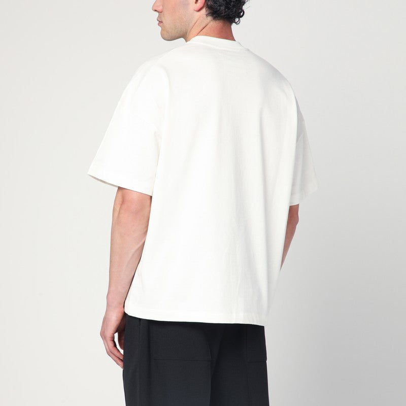Jil Sander White Wide T-Shirt With Logo Men