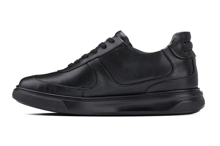 CALTO - J2200 - 2.6 Inches Taller (Black/Black Sole) - Lightweight Nappa Sneakers