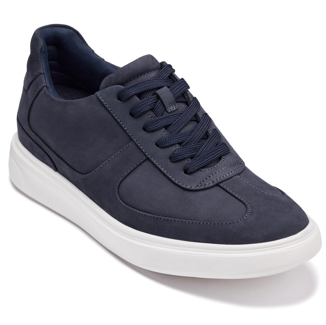 CALTO - J2203 - 2.6 Inches Taller (Ultramarine Blue/White Sole) - Lightweight Nubuck Sneakers