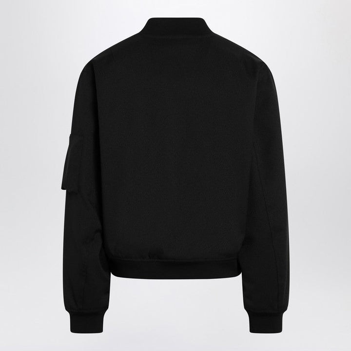Jil Sander Black Zipped Bomber Jacket Men