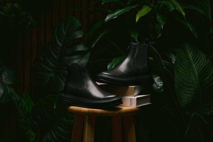 CALTO - J24810 - 3 Inches Taller (Noir) - Lightweight Smooth Nappa Chelsea Zipper Boots