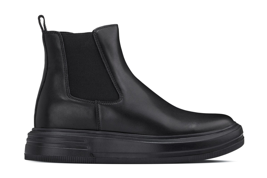 CALTO - J24810 - 3 Inches Taller (Noir) - Lightweight Smooth Nappa Chelsea Zipper Boots