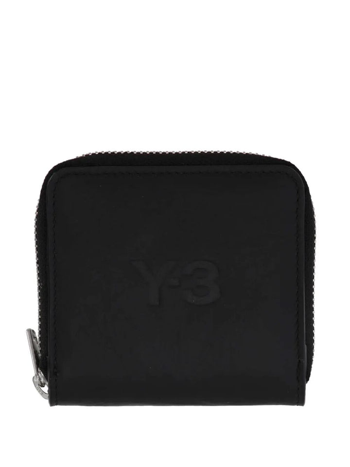 Y-3 Mini Zip-Around Leather Wallet for Men