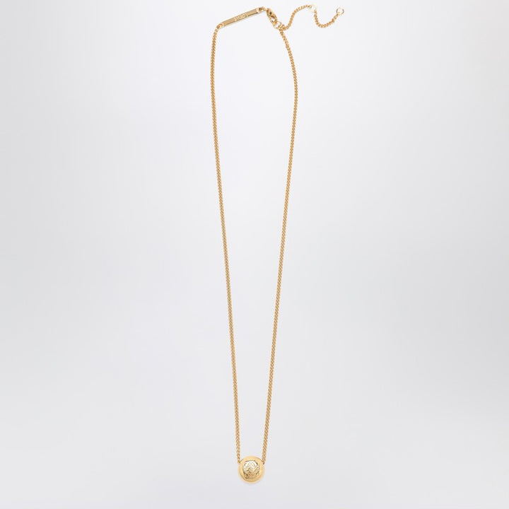 Loewe Anagram Pebble Necklace In Gold-Plated Silver Women
