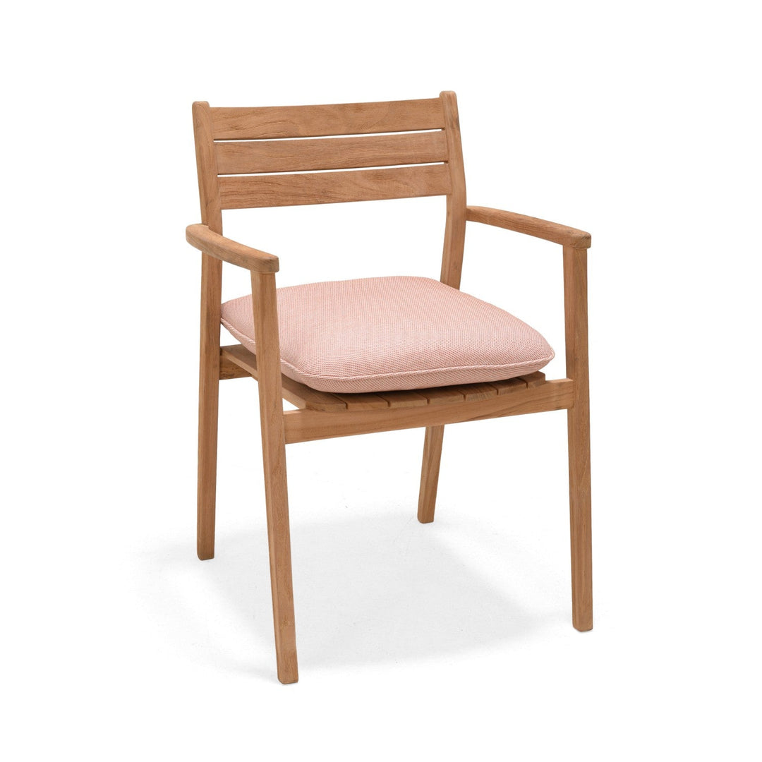 Jade Teak Stacking Armchair - Cushion Terracota