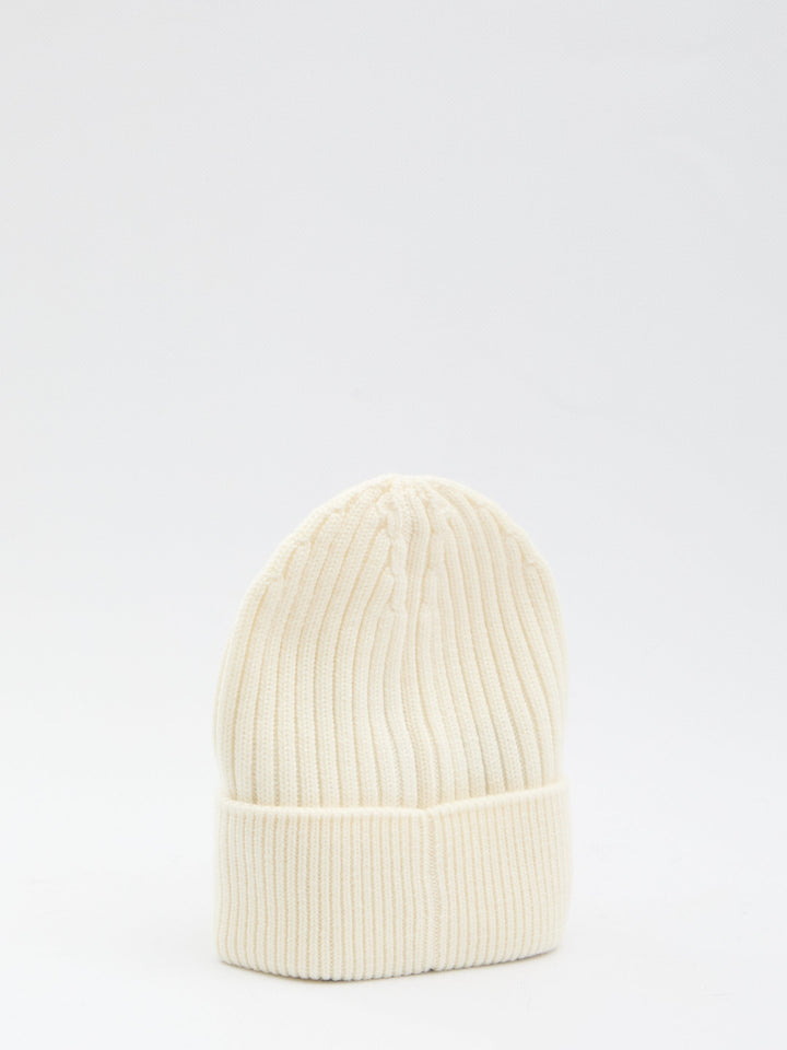 MONCLER GRENOBLE Knit Beanie with Logo Patch - One Size
