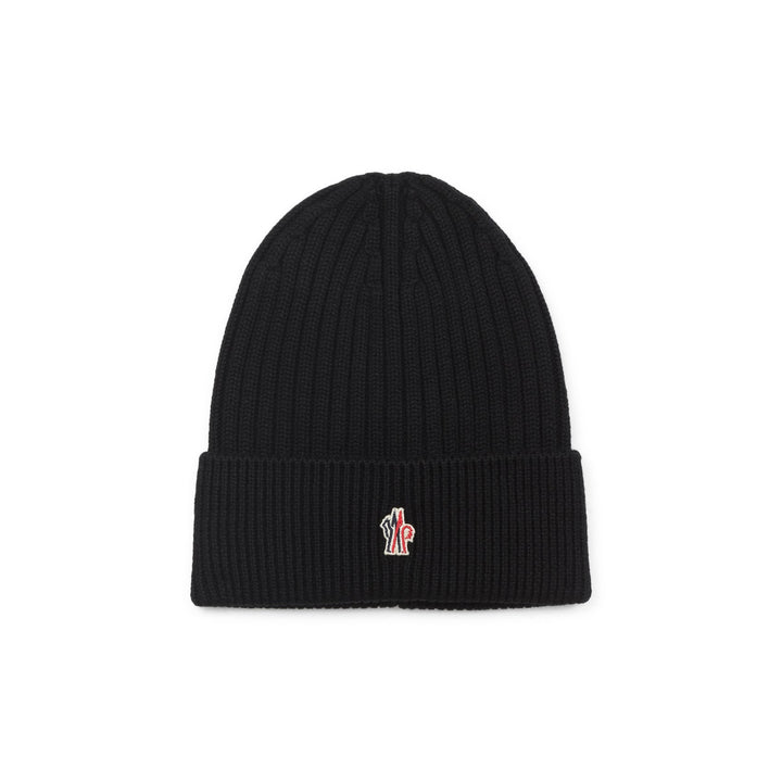 MONCLER Rib Knit Wool Beanie for Men