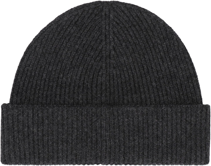 K-WAY Wool Knit Beanie with Turned-Up Brim - Men&