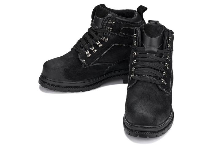 CALDEN 5.2" Taller Black Nubuck Height-Increasing Boots K881802