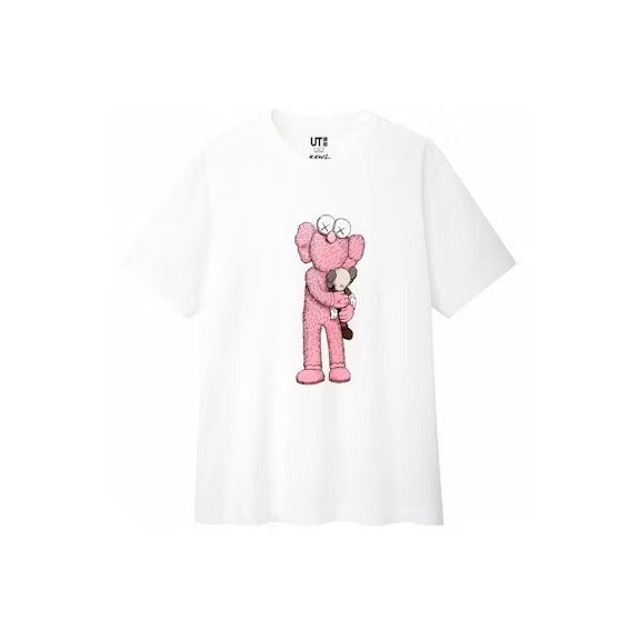KAWS x Uniqlo Pink BFF Tee White