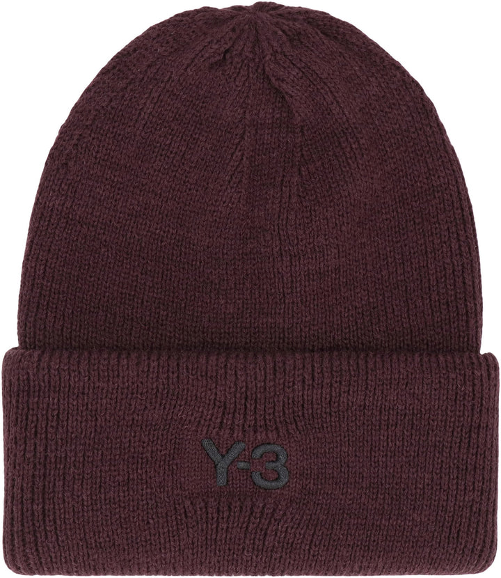 Y-3 Knit Hat with Logo