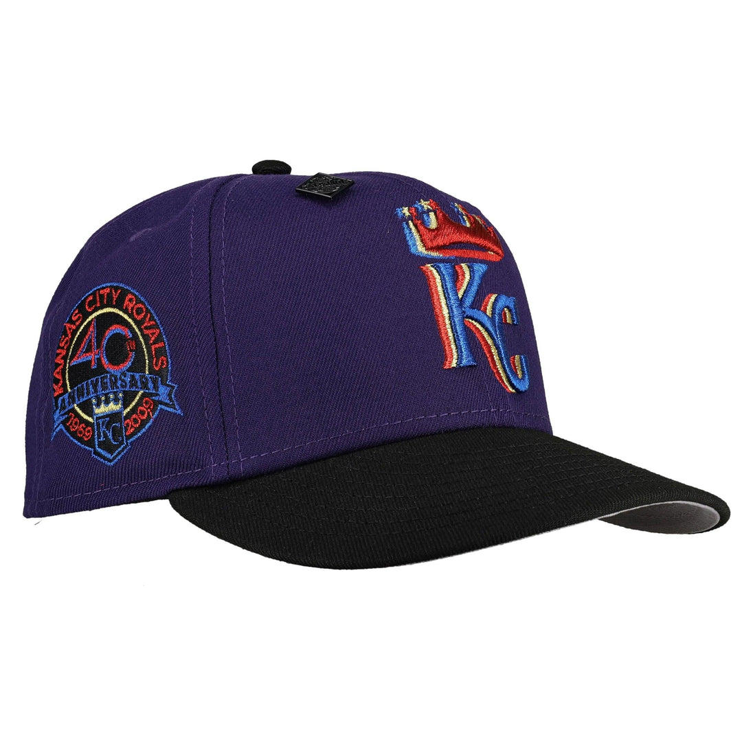 Kansas City Royals Trippy 40th Anniversary Patch 59Fifty Fitted Hat