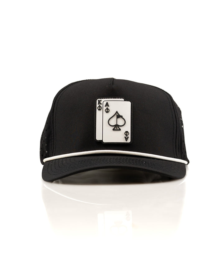 Ace/King Black - Perforated Rope Hat