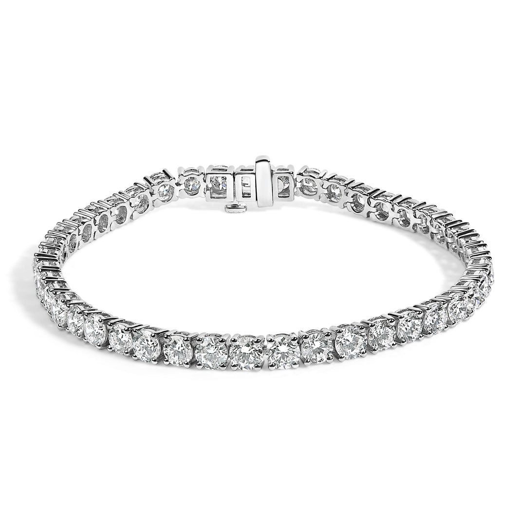 IGI Certified 14K White Gold 6.0 Cttw Lab Grown Diamond Tennis Bracelet
