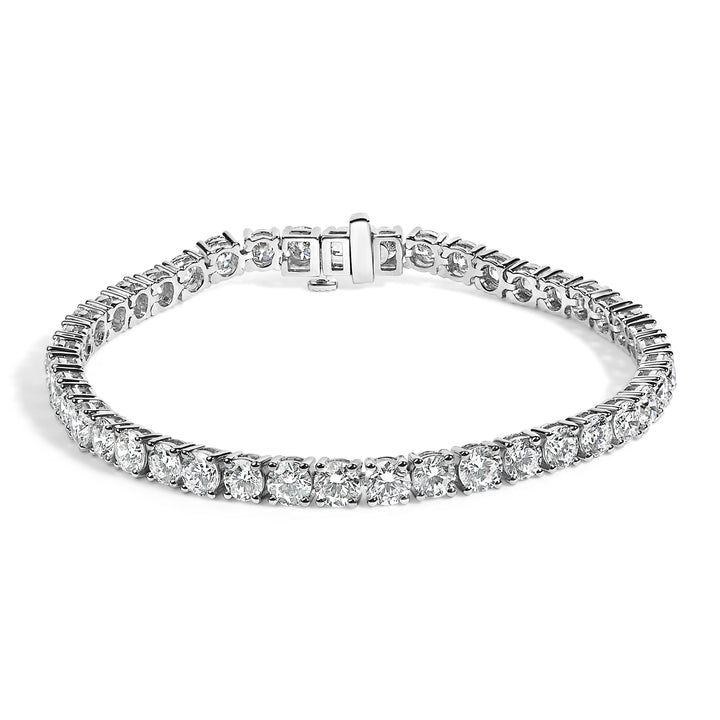 IGI Certified 14K White Gold 6.0 Cttw Lab Grown Diamond Tennis Bracelet
