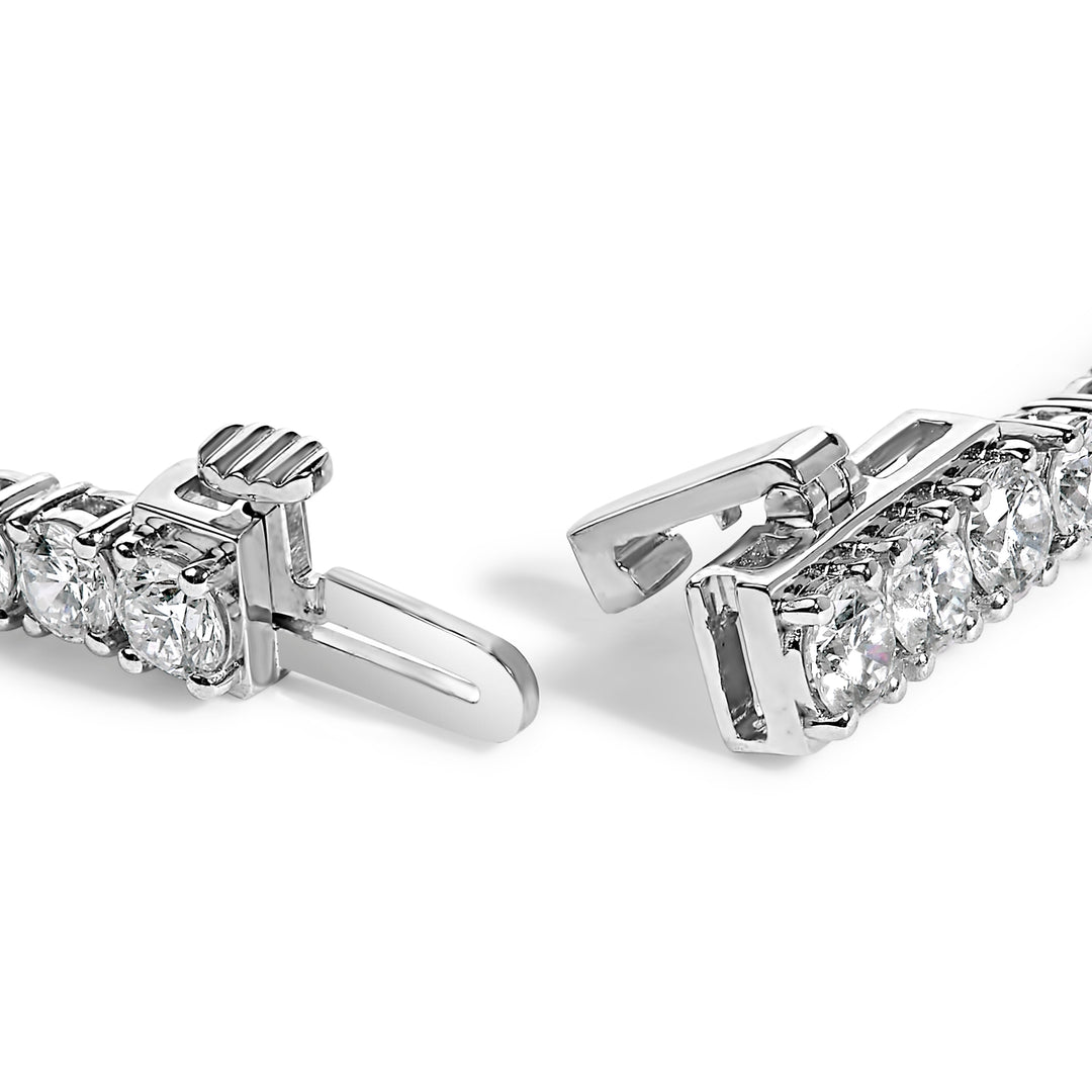 IGI Certified 14K White Gold 6.0 Cttw Lab Grown Diamond Tennis Bracelet