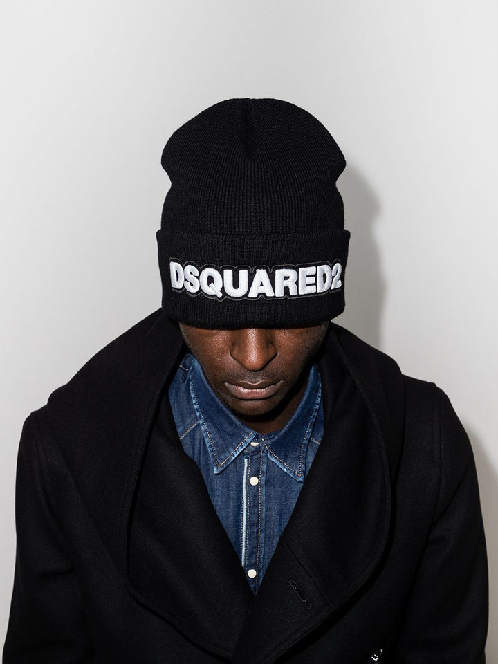 DSQUARED2 Knit Cotton Hat for Men - Fall/Winter 2025