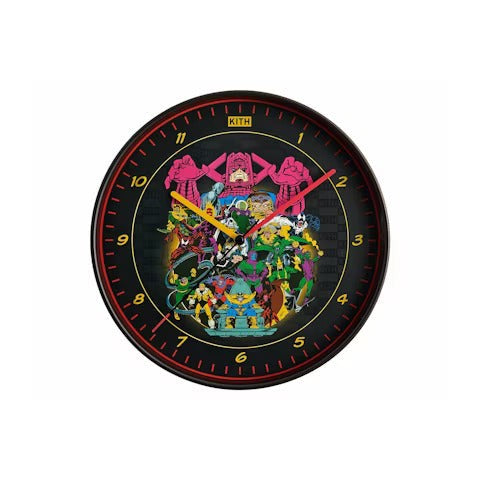 Kith x Marvel Super Villains Team Up Clock Multicolor