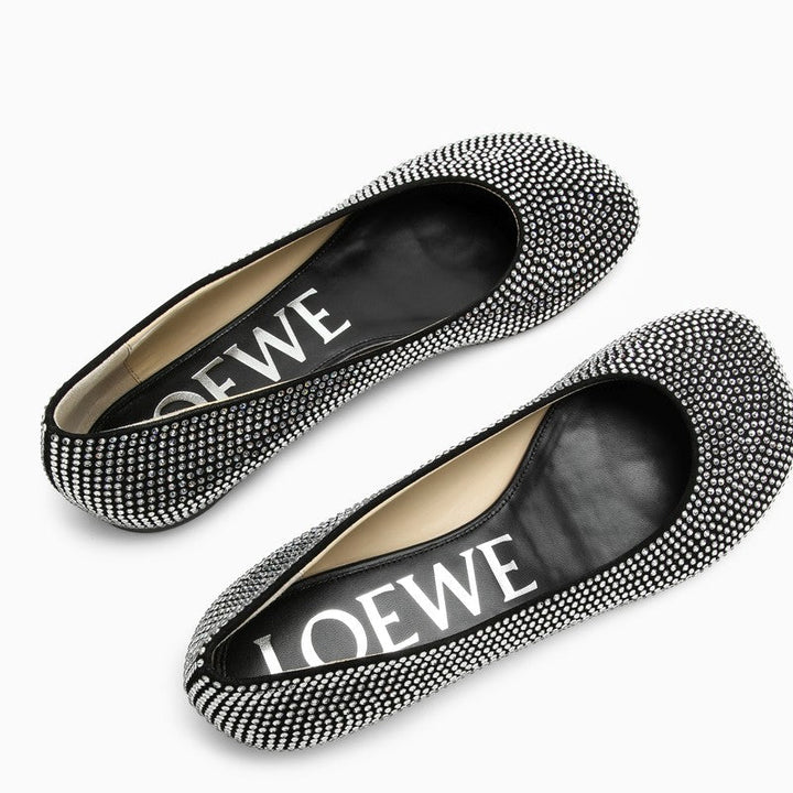 Loewe Ballerina Toy Black Leather And Rhinestones Women
