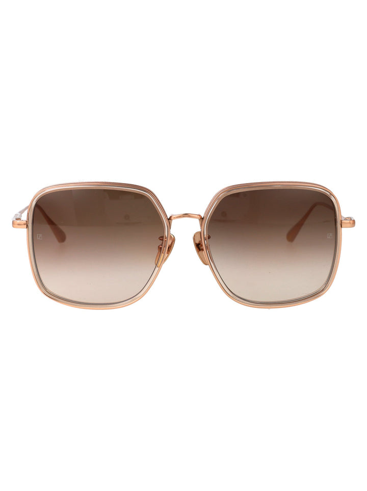 LINDA FARROW Elegant Acetate and Metal Sunglasses for Women - FW25 Collection