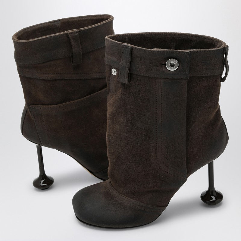 Loewe Brown Suede Toy Boot Women
