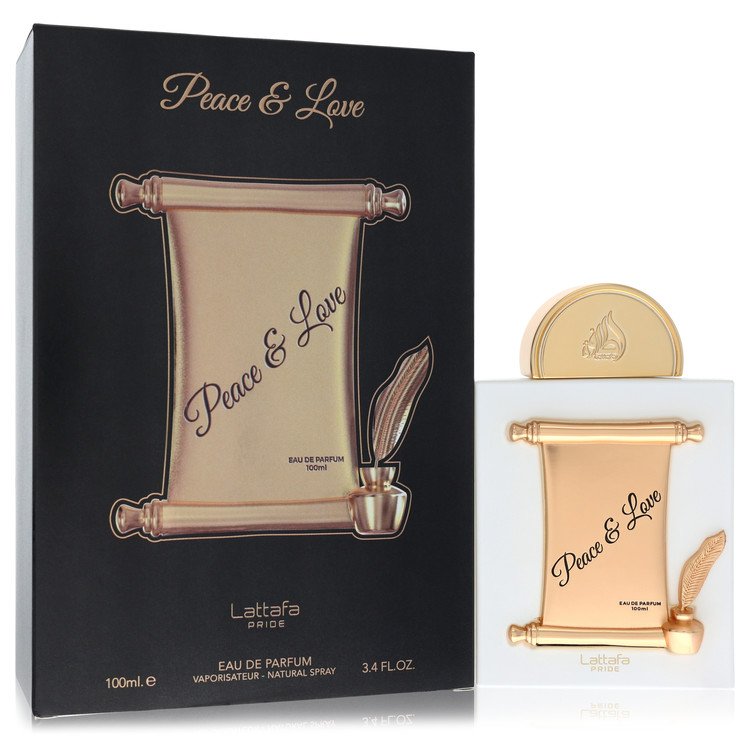 Lattafa Peace &amp; Love by Lattafa Eau De Parfum Spray (Unisex) 3.4 oz for Men